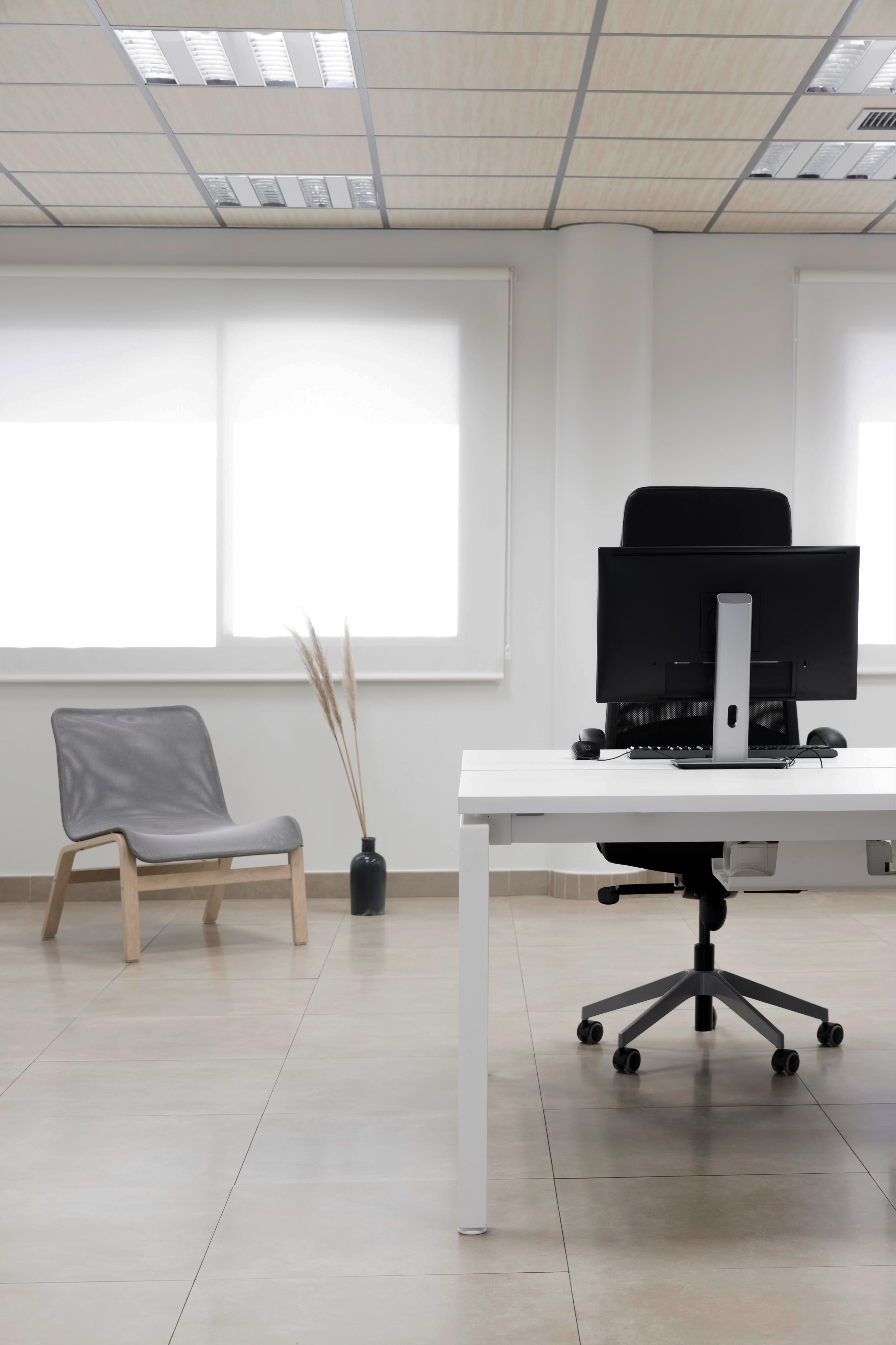 office desk with computer arrangement